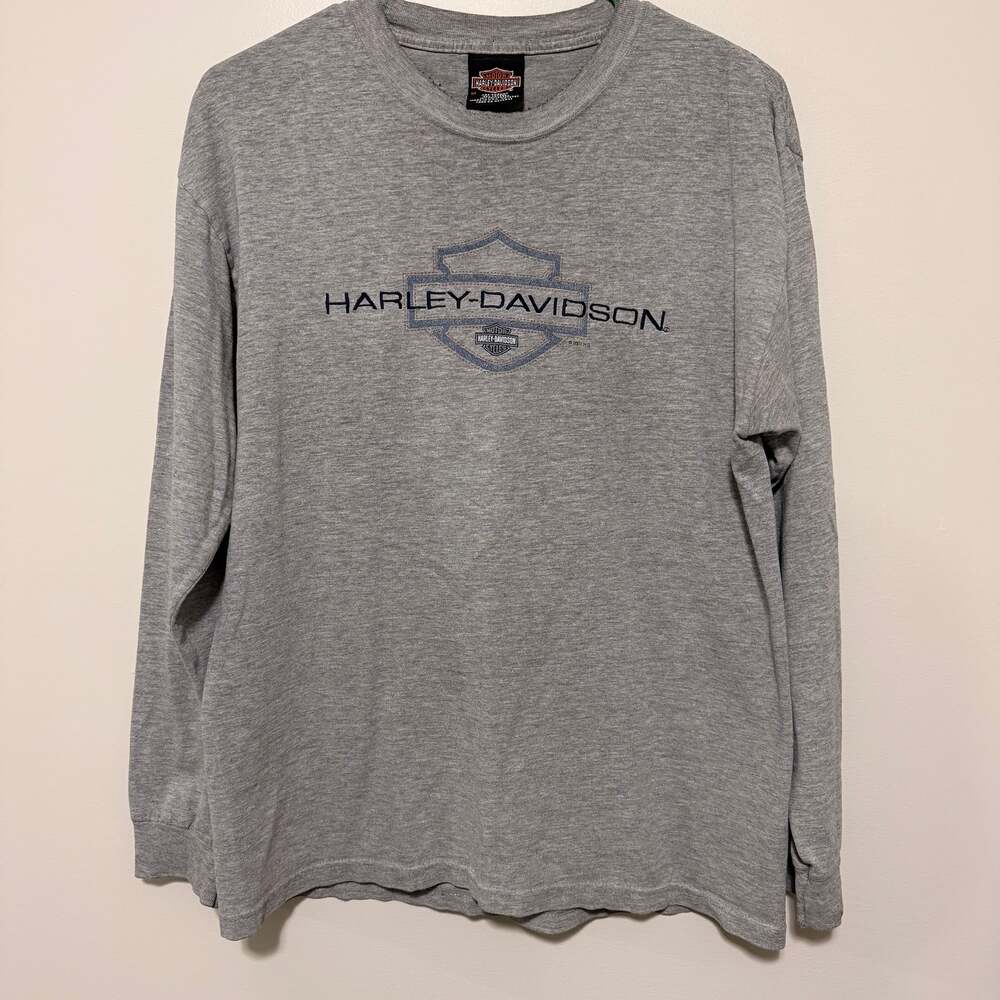 Vintage Y2K Harley-Davidson‎ Motor Cycles Long Sleeve Gray Medium